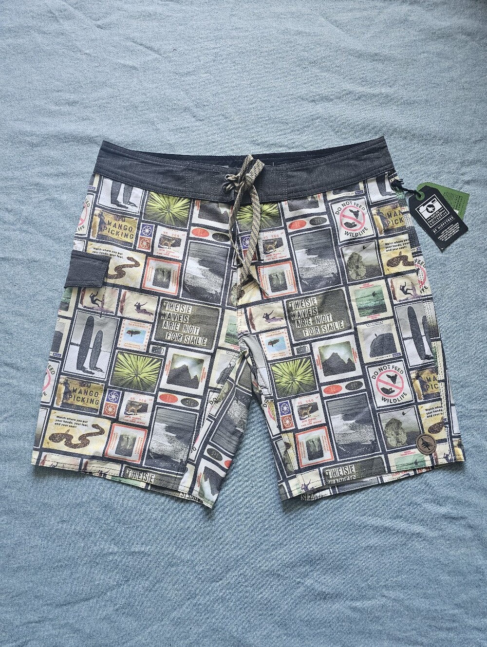 Hippytree Nature Photography Collective Board Shorts Size 32 NWT Surf Swim